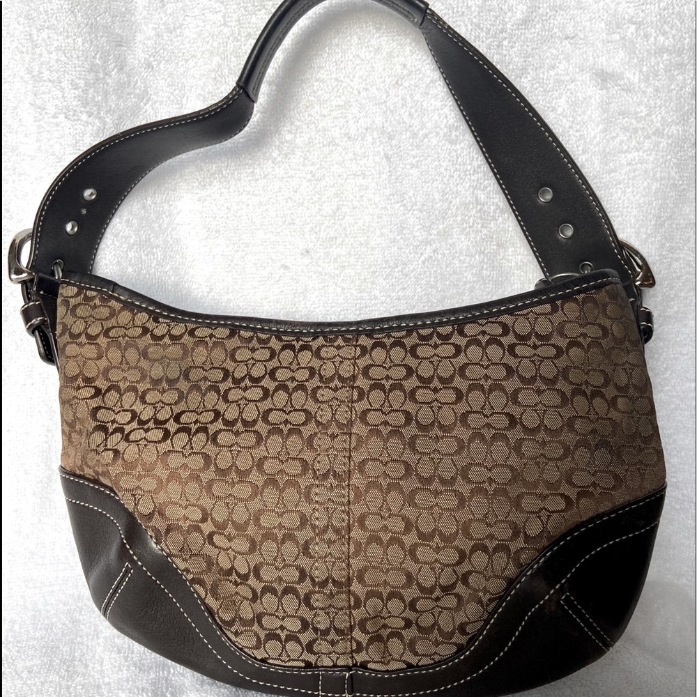 Coach signature brown camel purse handbag